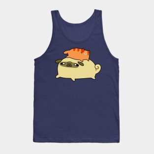 Little Orange Tabby and Pug Tank Top